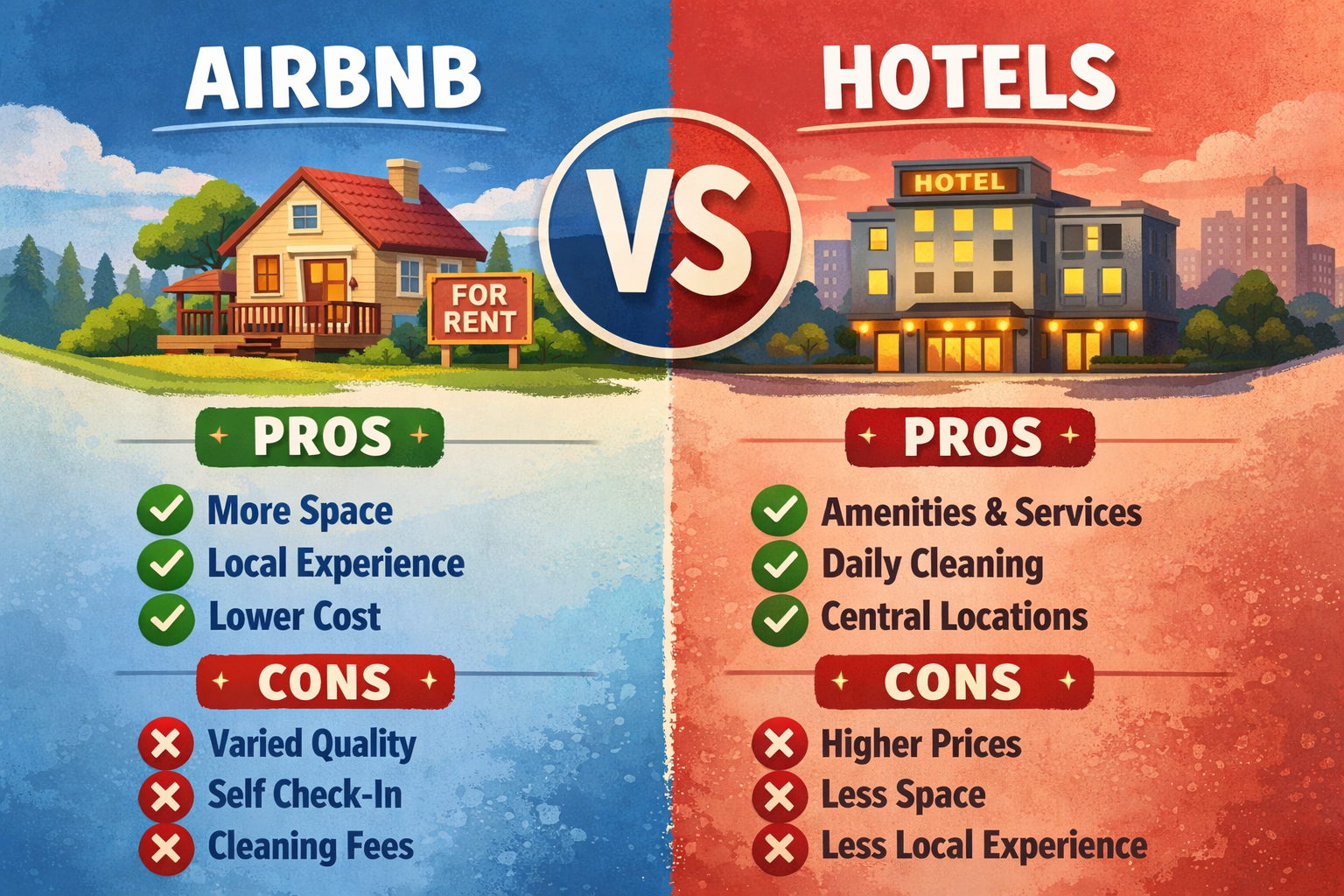Airbnb vs Hotels — Pros and Cons